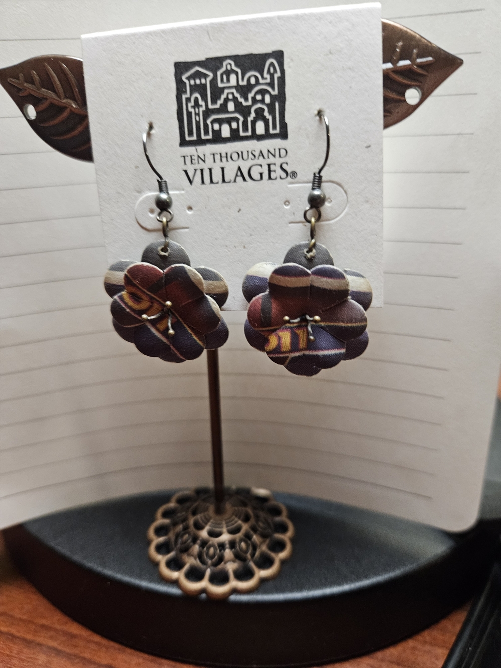 Ten Thousand Multi-Color Woven Flower Drop Earrings